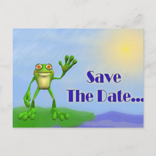 Save the Date Frog Ankündigungspostkarte