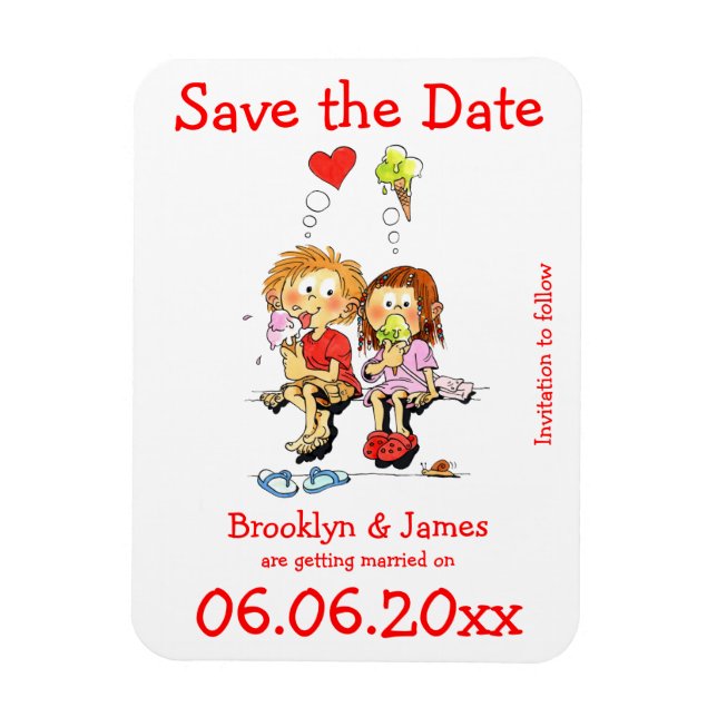Save the Date Funny Magnet (Vertikal)