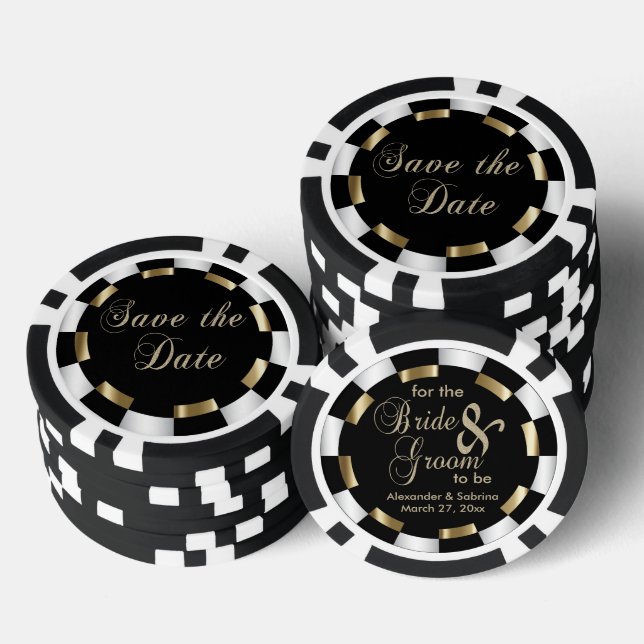 Save the Date für Braut und Bräuche Pokerchips (Stapel)