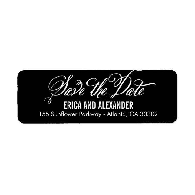 Save the Date für das Label bearbeitbare Farbe für (Vorne)