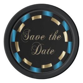 Save the Date für die Braut und den Bräutigam - Bl Pokerchips