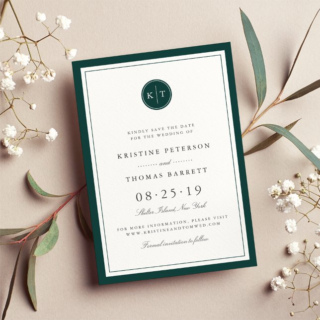 Save the Date für die Farbmonogramm-Karte (Von Creator hochgeladen)