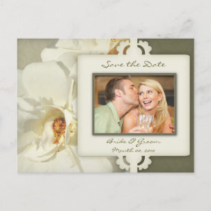 Save the Date für die Vintage Rose Fotos Postkarte