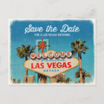 Save the Date für eine fabelhafte Las- Ankündigungspostkarte<br><div class="desc">Einzigartige Retro Vintage Malerei - Save the Date Postkarten für Hochzeiten in Urlaubsort in fabelhaftem Las Vegas. Wenn Sie irgendeine Kundenbezogenheit benötigen,  treten Sie mit uns bitte in Verbindung.</div>