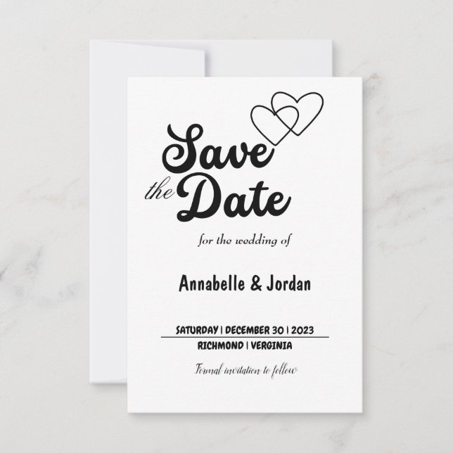 Save the Date für Hochzeiten (Vorderseite)