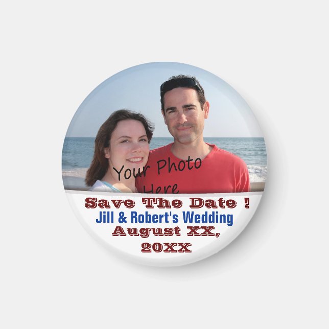 Save The Date! Für Hochzeiten oder ? Foto-Magnete Magnet (Vorne)
