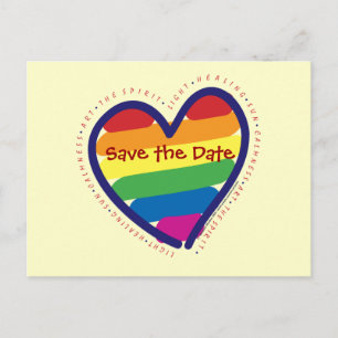 Save the Date/Gay Pride Ankündigungspostkarte