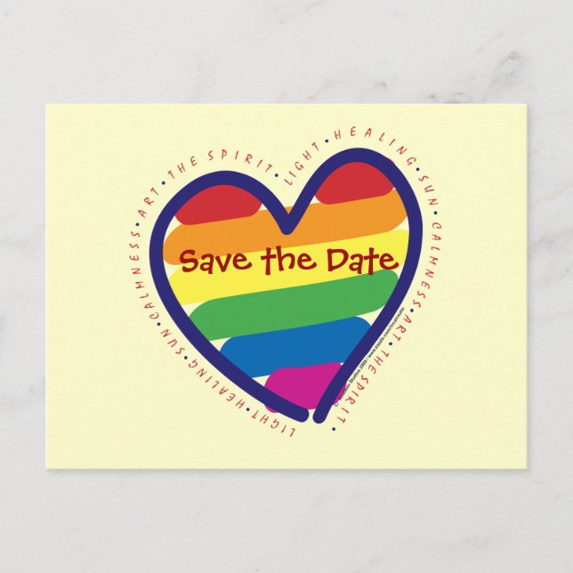 Save the Date/Gay Pride Ankündigungspostkarte (Vorderseite)