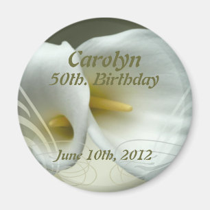 Save the Date Geburtstagsmagnet mit Lilienentwurf Magnet