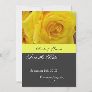 Save the Date, gelbe Rose-Blume Date