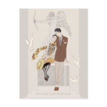 Save the Date George Barbier Liebe Paar CC1224