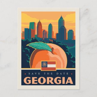 Save The Date | Georgia Einladungspostkarte