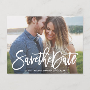 Save the Date gepinselte Postkarte