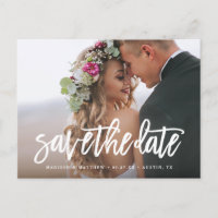 Save the Date gepinselte Postkarte