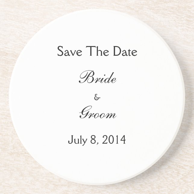 Save The Date Getränkeuntersetzer (Vorne)