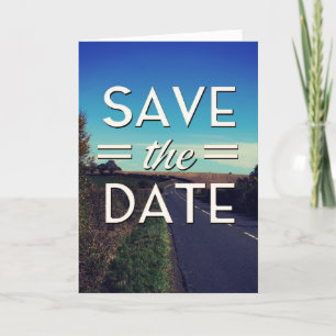 Save the Date gewellte Straße
