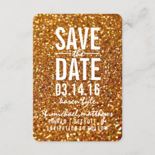 Save The Date Gold Glitzer Fab II