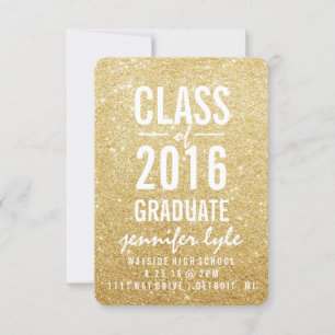 Save The Date Gold Glitzer Grd