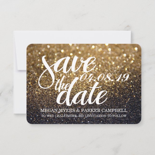 Save The Date | Gold Lite Nite Glitzer Fab II (Vorderseite)