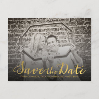 Save the Date Gold Typografy Ankündigung