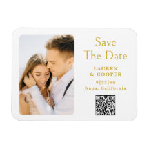 Save the Date Gold White Stilvolle Moderne Hochzei
