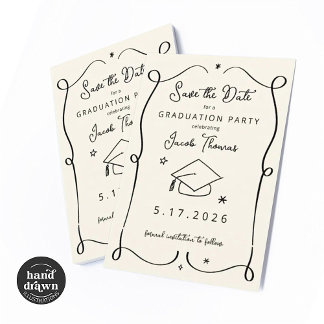 Save the Date Graduation Insert Card Einladung
