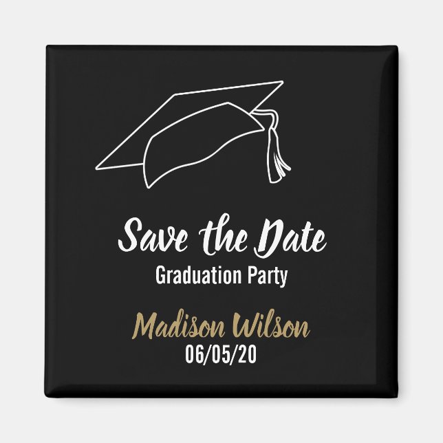 Save the Date-Graduierungspartei Magnet (Vorne)
