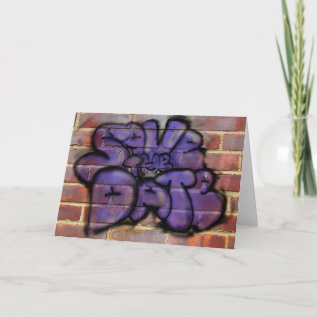 Save the Date Graffiti Ankündigung (Vorderseite)