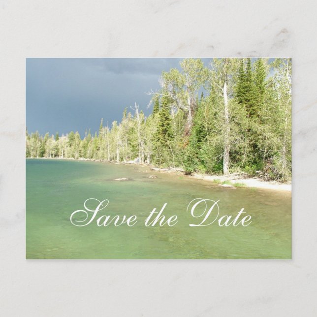 Save the Date, Grand Teton Landschaft Foto Ankündigungspostkarte (Vorderseite)
