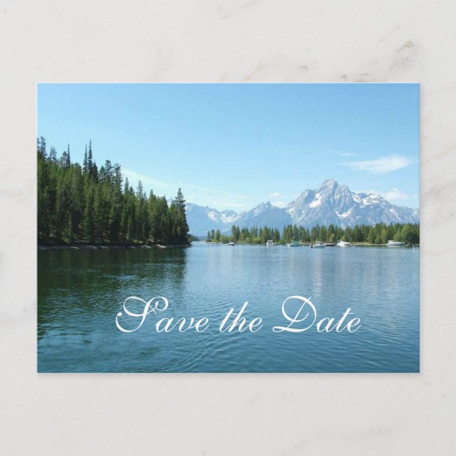 Save the Date, Grand Teton Nationalpark Ankündigungspostkarte (Vorderseite)