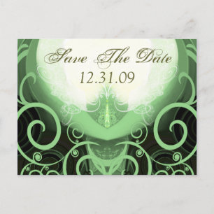 Save the Date - Green Cala Lily Ankündigungspostkarte