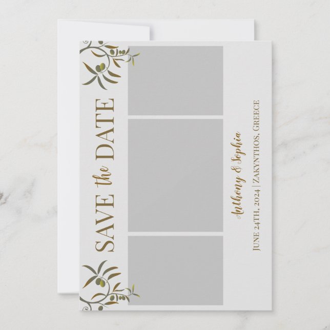 Save the Date Griechenland (Vorderseite)
