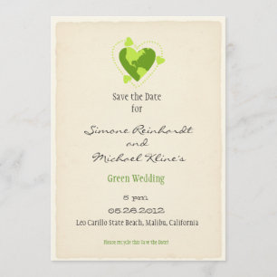 Save the Date grün Ökologisch