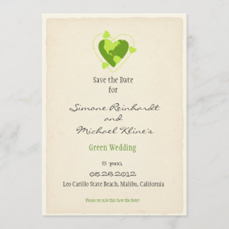 Save the Date grün Ökologisch