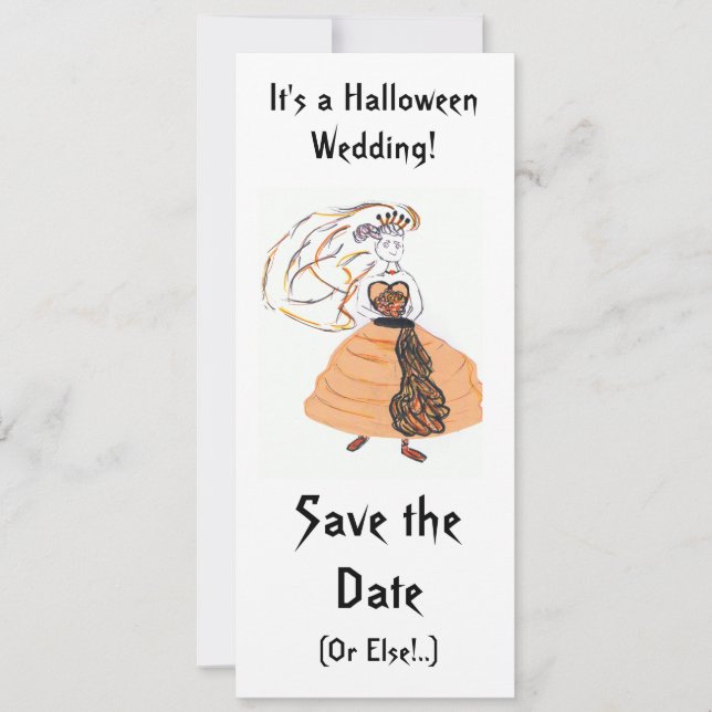 Save the Date/Halloween Hochzeit Date (Vorderseite)