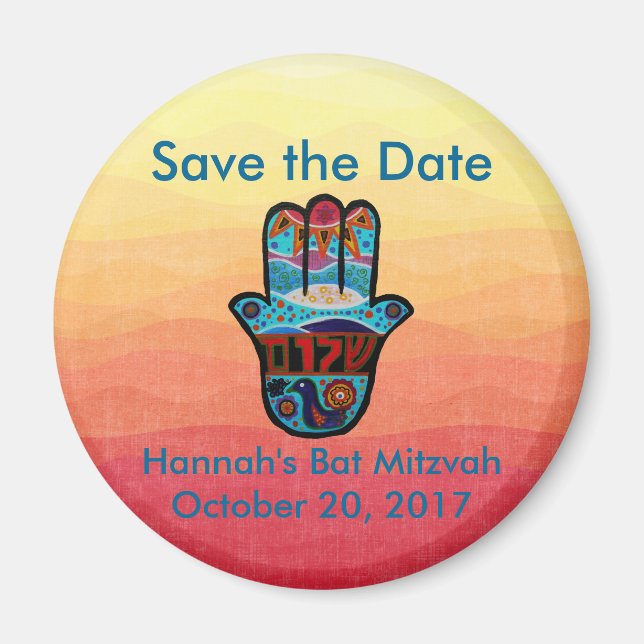 Save the Date Hamsa Magnet (Vorne)