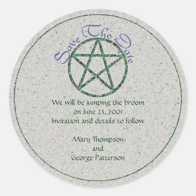 Save the Date Handfasting Aufkleber (Vorderseite)