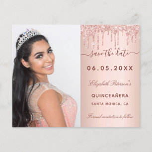 Save the Date Haushalt für die Rose von Quinceaner Flyer