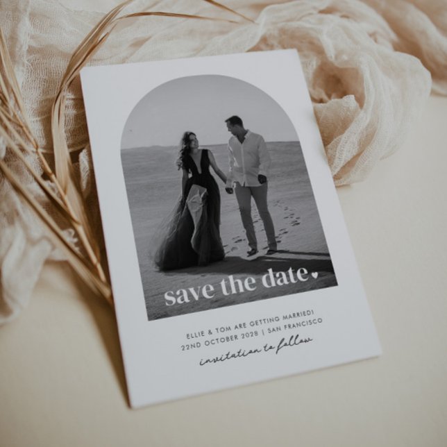 Save the Date Herz Einladung (Zazzle Arched Save The Date Heart Invitation)