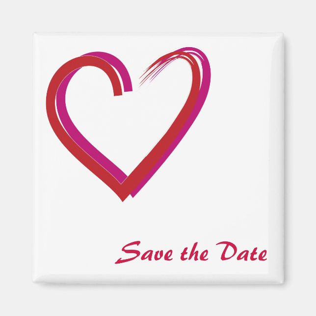 Save the Date/Herz Magnet (Vorne)