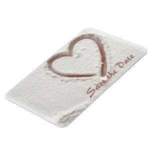 Save the Date Herz von Sand Magnet