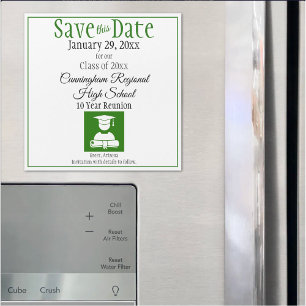 Save the Date High School Wiedersehen-Magnet-Karte Magnetkarte