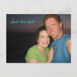 Save the Date! Hochzeit am Strand Ankündigungspostkarte