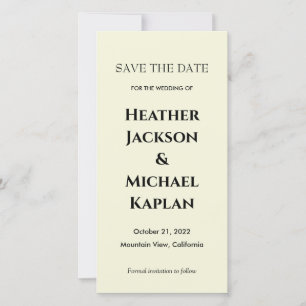 Save the Date Hochzeit Beruflich Minimalistisch