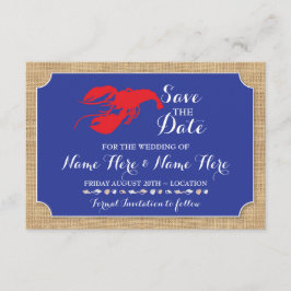 Save the Date Hochzeit Crawfish Boil Lobster Einla