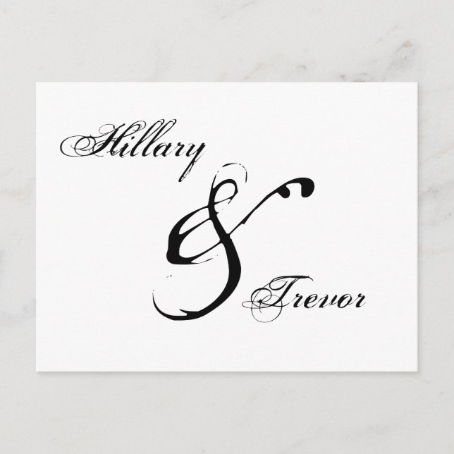 Save The Date. Hochzeit Danke Ankündigungspostkarte (Vorderseite)