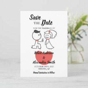 Save the Date Hochzeit Ehepaar Einladung