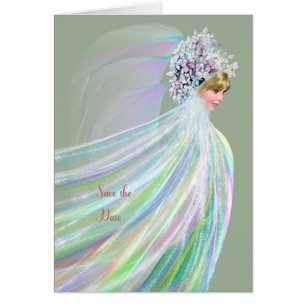 Save the Date Hochzeit Einladung Fantasy Bride