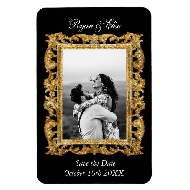 Save the Date - Hochzeit - Einzigartiger Kühlschra Magnet (Vertikal)