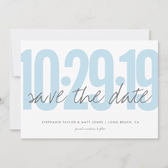 Save the Date, Hochzeit, Foto auf der Rückseite, b Save The Date (Vorderseite)